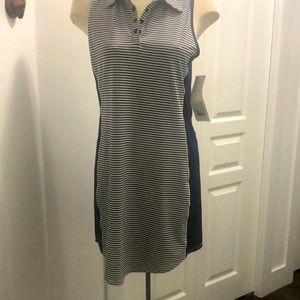 Brand new blue and white striped golf dress